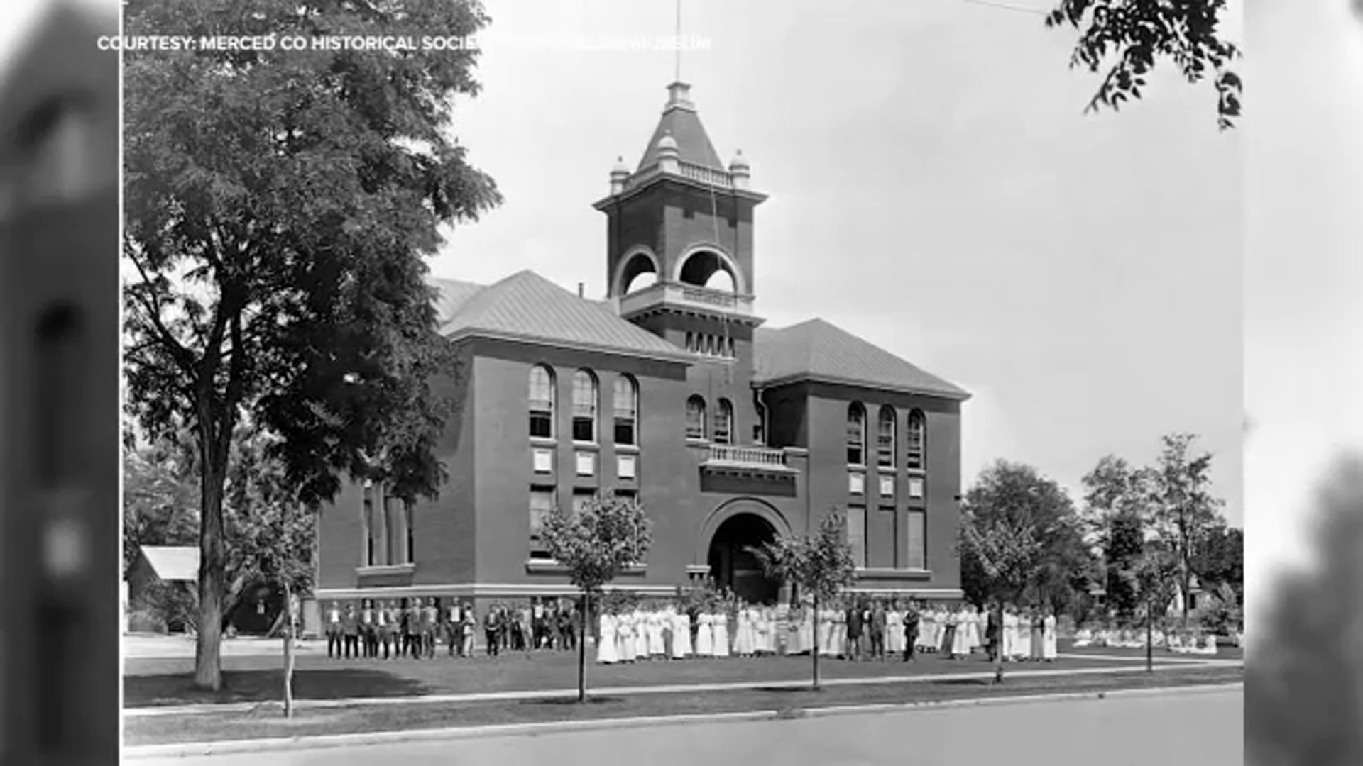 A photo from 1897 when the building served as the county's first high school. (Merced County Historical Society)